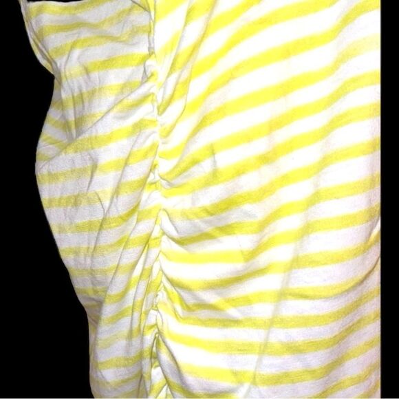 Croft and barrow cute summer yellow and white striped top - Picture 3 of 5